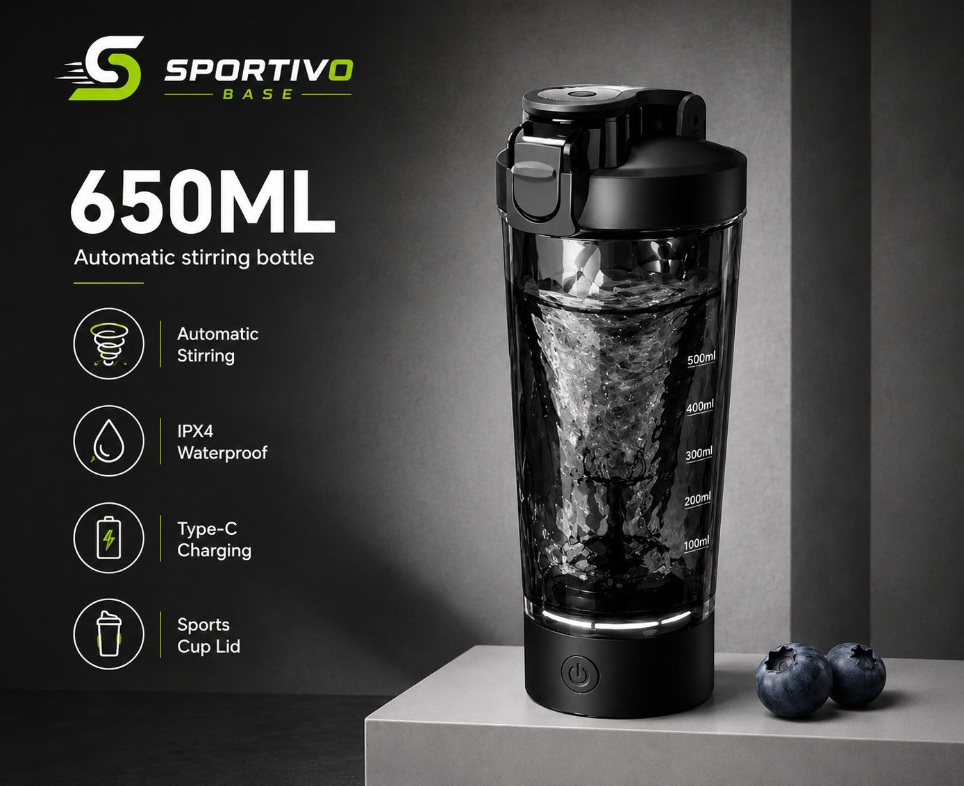 Electric Protein Shaker Bottle – Automatic Mixing Cup