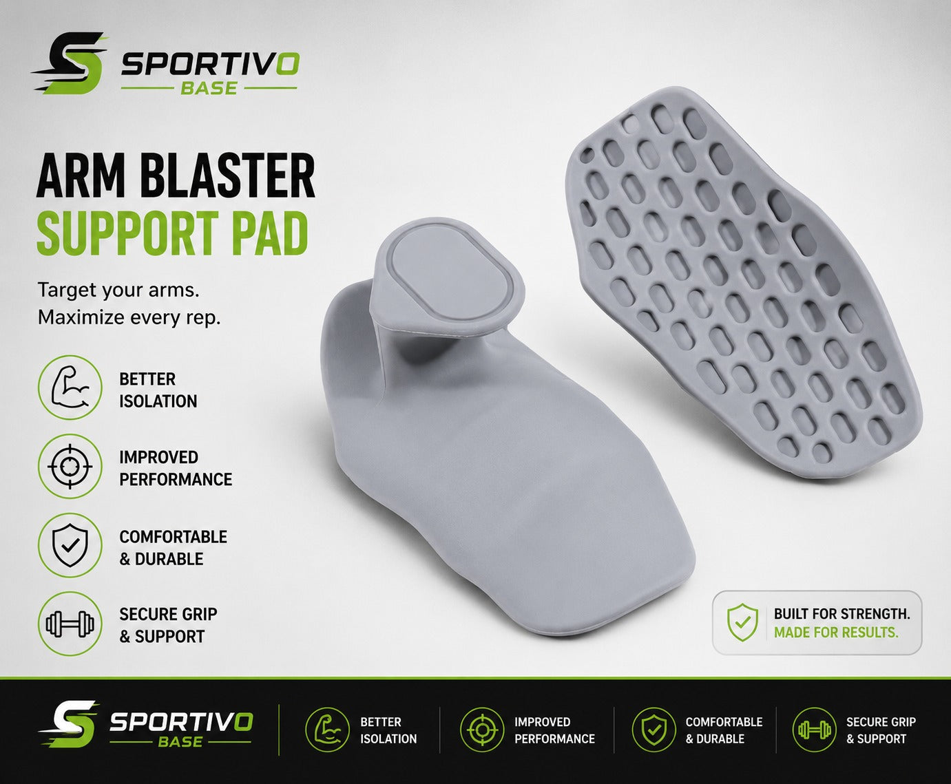 Anti-Slip Weight Lifting Grip Pads – Padded Palm Protectors for Gym, Weightlifting & Cross Training| SPORTIVO